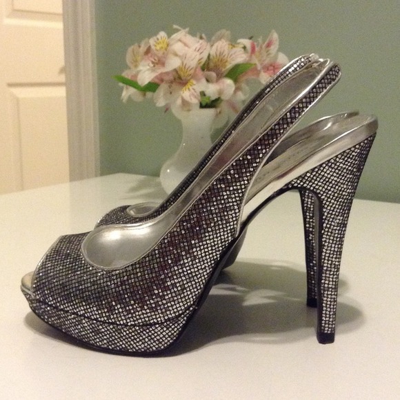 Peep toe sling backs