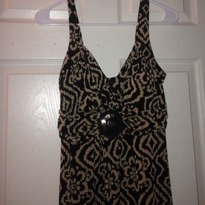 Brown and black maxi dress