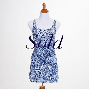 🚫Sold🚫F21 blue design cut out back dress size M