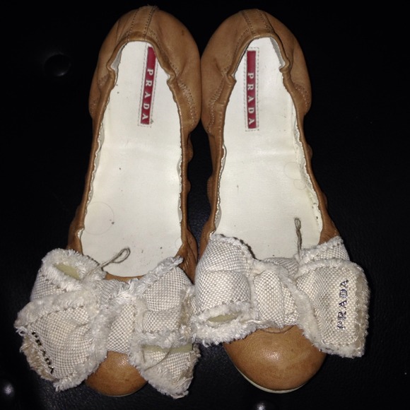 Prada Shoes - Prada bow flats