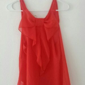 chiffon bow hi low top