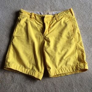 Men's Hollister shorts in bright yellow