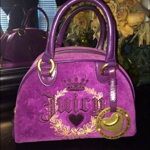 AUTHENTIC Juicy Couture purple velour handbag