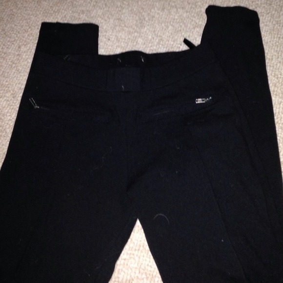 Black dressy leggings with zippers