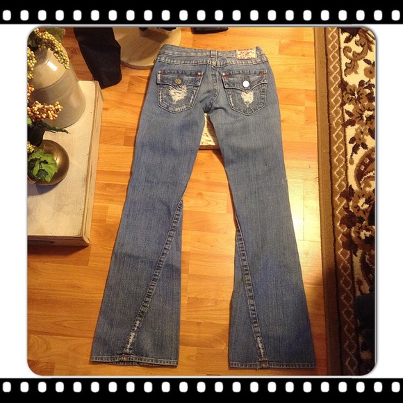 SALE💐25 W-TRUE RELIGION DESTROYED JEANS- 32"in - Picture 4 of 4