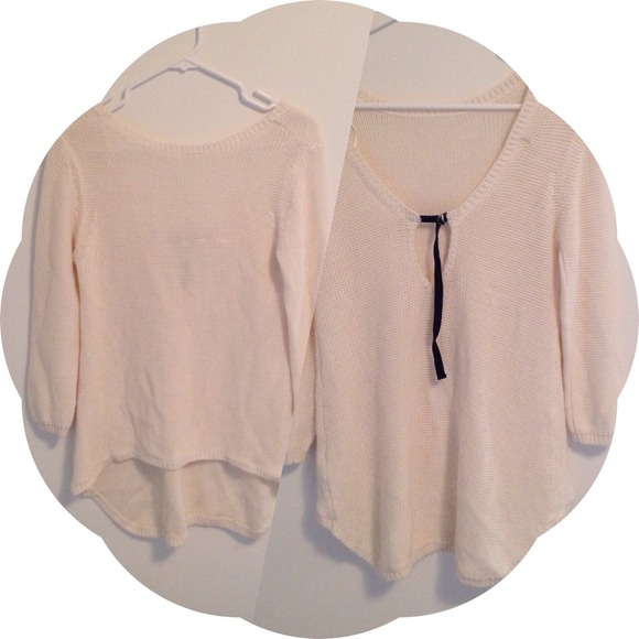 Cream Zara knit sweater