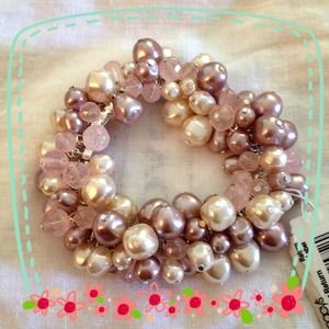 Elegant Pink/Purple pearl bracelet from Macy's