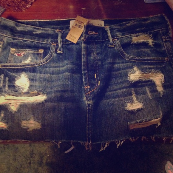 Denim Hollister miniskirt NWT