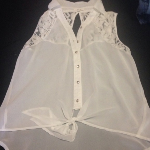 cute open back button up top