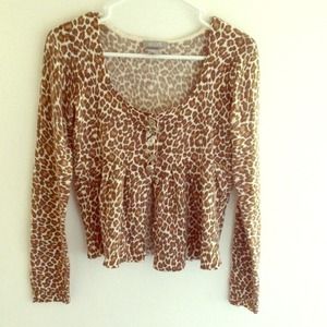 Leopard print cardigan