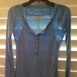 Lace long sleeve Blue T-shirt size S