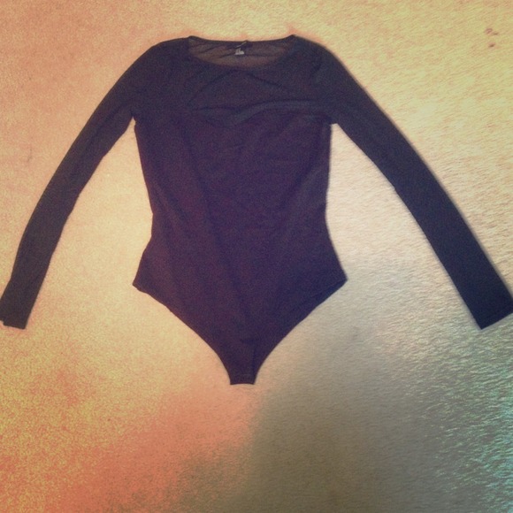 Black Mesh Bodysuit Onesie