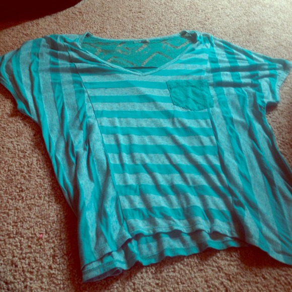 Teal top. Ripped off tags but bought from rue21.
