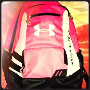 Under Armour pink backpack
