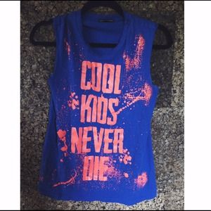 ✖️SWAPPED✖️ Cool Kids Never Die Muscle Tee