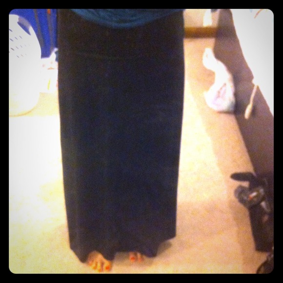 Black maxi skirt