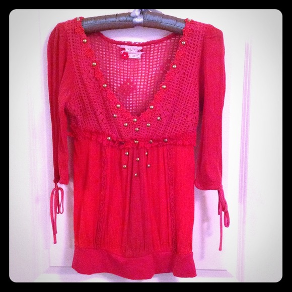 Red free people top - Picture 1 of 4