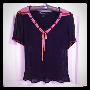 Navy French connection top