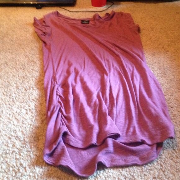Purple V-neck