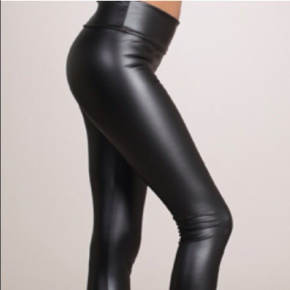 Faux leather leggings
