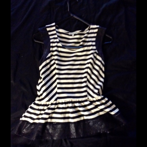 Striped peplum Top