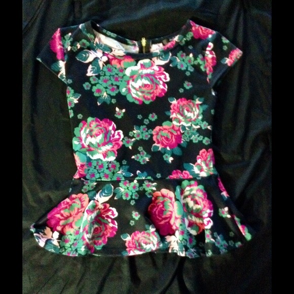 Floral peplum top