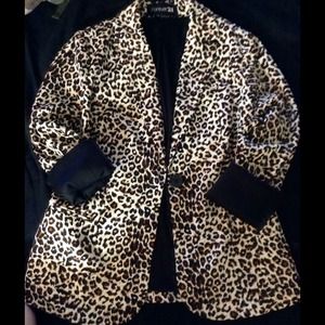 Cheetah print blazer