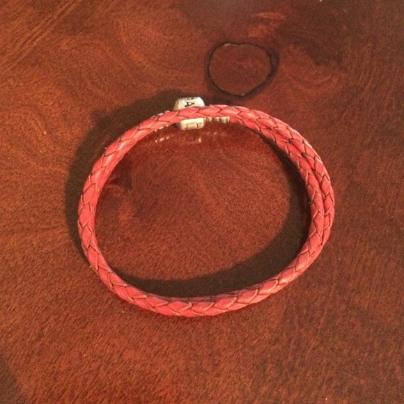 Pandora Double Red Leather Bracelet