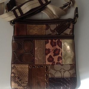 Coach patchwork cross body bag
