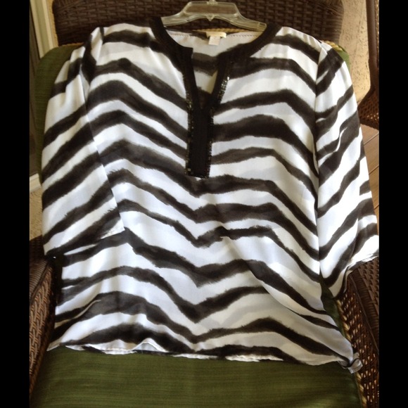 Chico's Tops - Chico's Zebra striped tunic