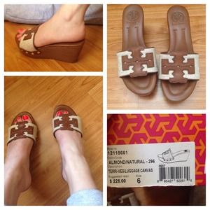 Tory burch heels almond natural Terri- Veg sandals