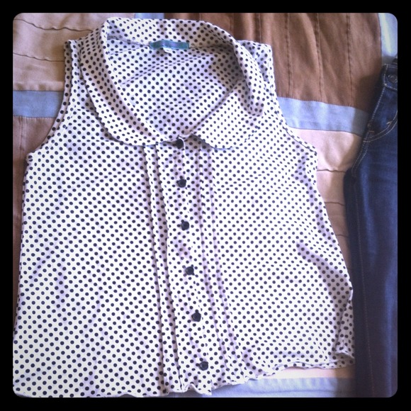 Polka dot blouse