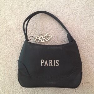 Small "paris" black handbag