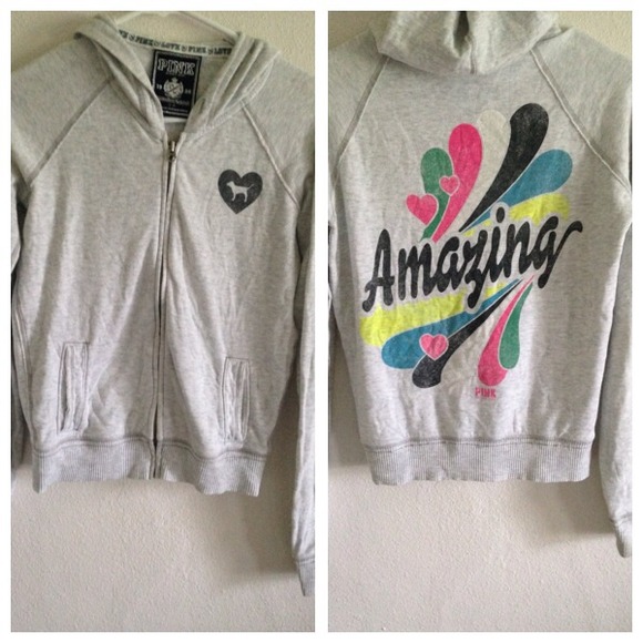 ❌SOLD❌ Grey VS PINK Hoodie