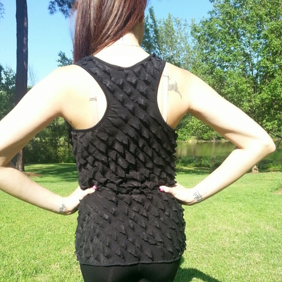 *Black Ruffle Tank* - Picture 2 of 3