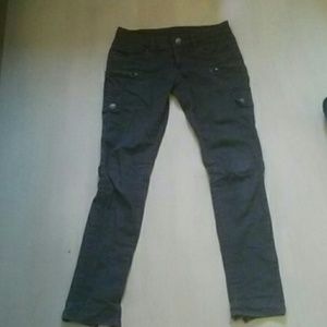 Dark grey skinny cargo pants