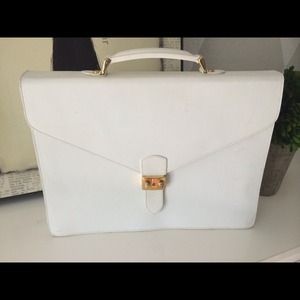 Stunning white with gold accents Italian brief.