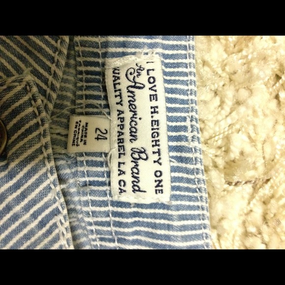 Striped jean shorts - Picture 2 of 3