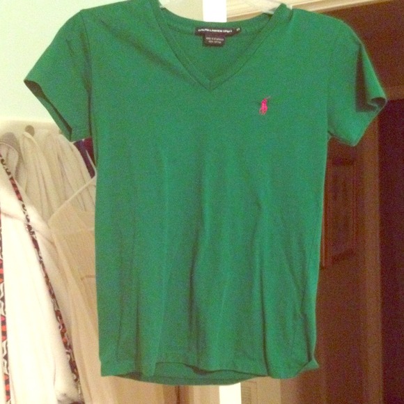 green polo with pink polo logo🌻
