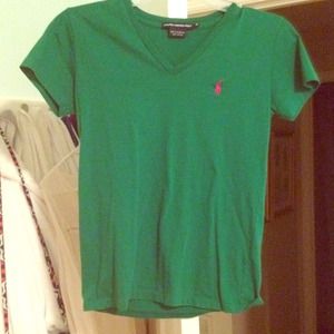 green polo with pink polo logo🌻