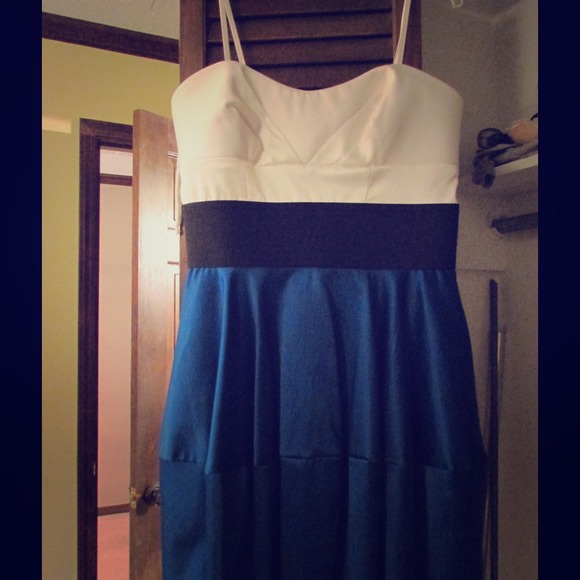 Forever 21 white and blue dress!