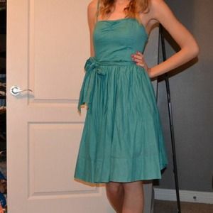 Teal polka for sundress👗