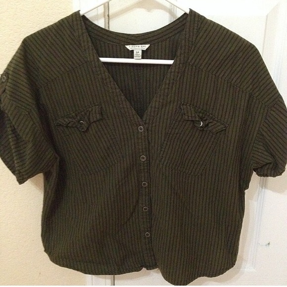 Olive green top