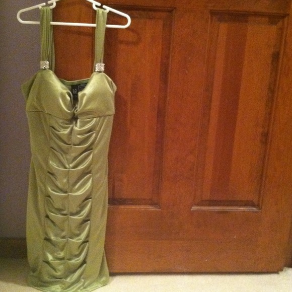 Green Form Fitting Dress