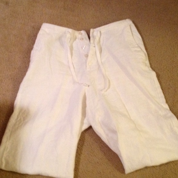Off white linen pants