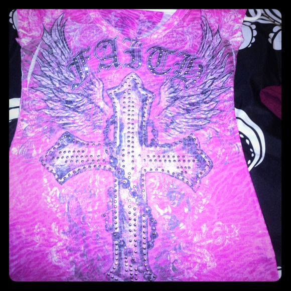 Pink buckle shirt