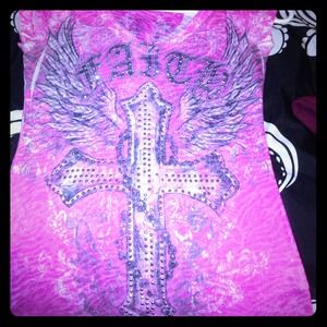 Pink buckle shirt