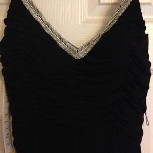 Beaded neckline cocktail dress