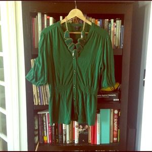 Banana Republic Forest Green knit top