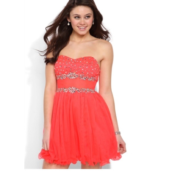 Strapless prom dress